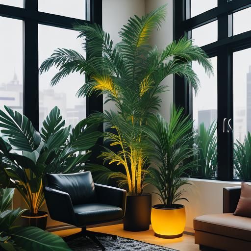 Peach and Black Modern Lounge with Animal Print