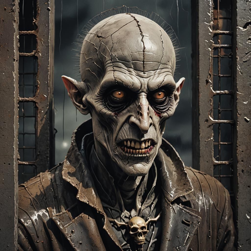 Nosferatu Creature Portrait in Dark Fantasy Style