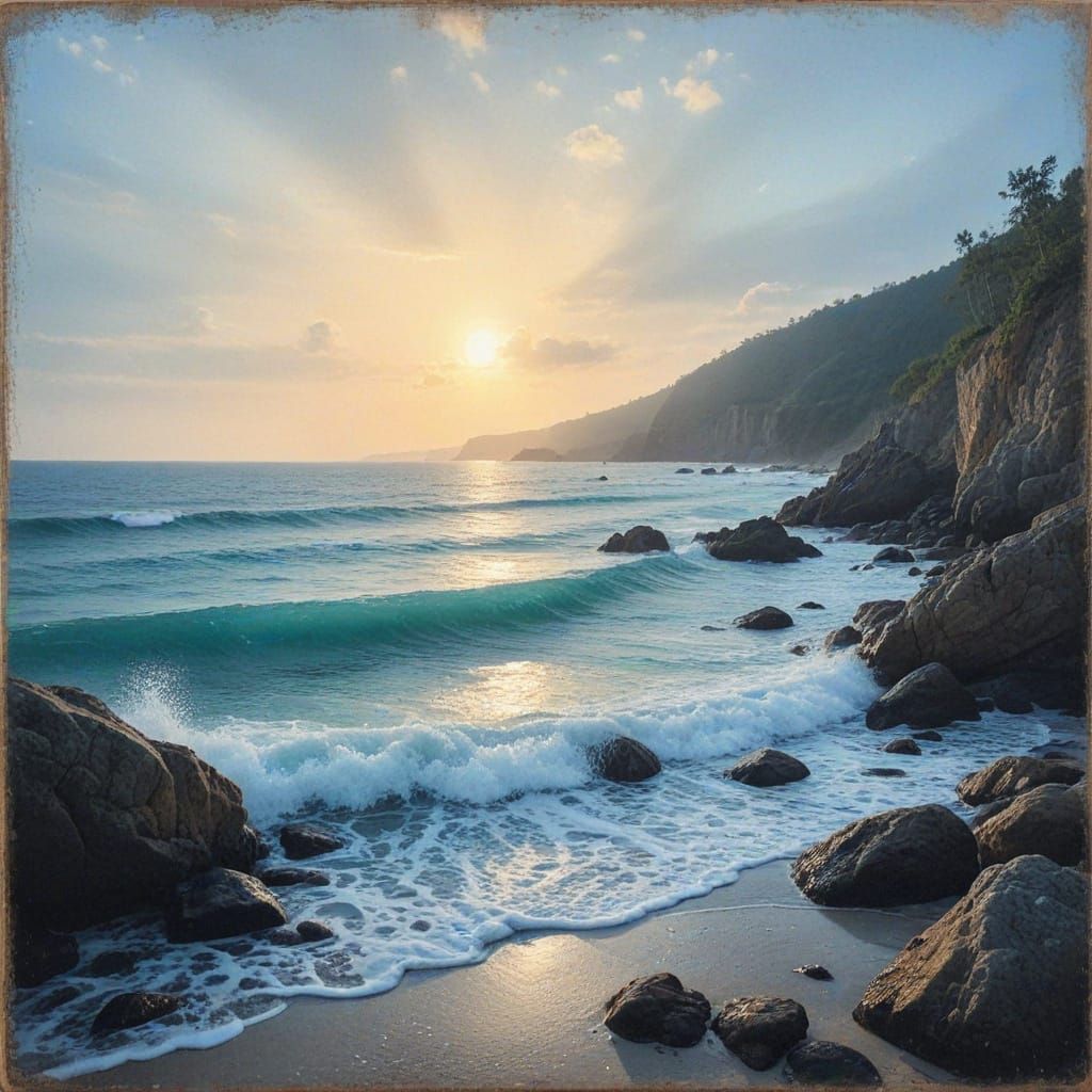 Beautiful Beach Scene Generated by AI