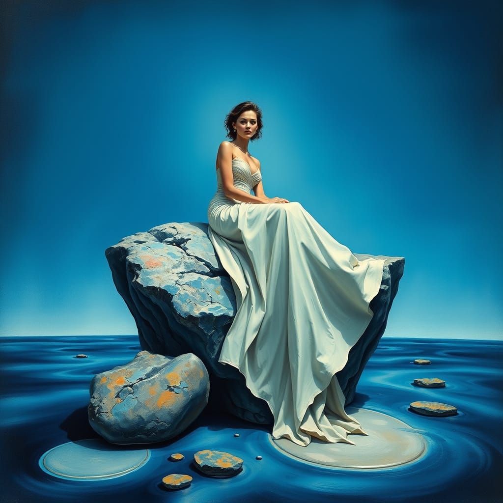 Dreamlike Surrealist Scene in the Style of Dali