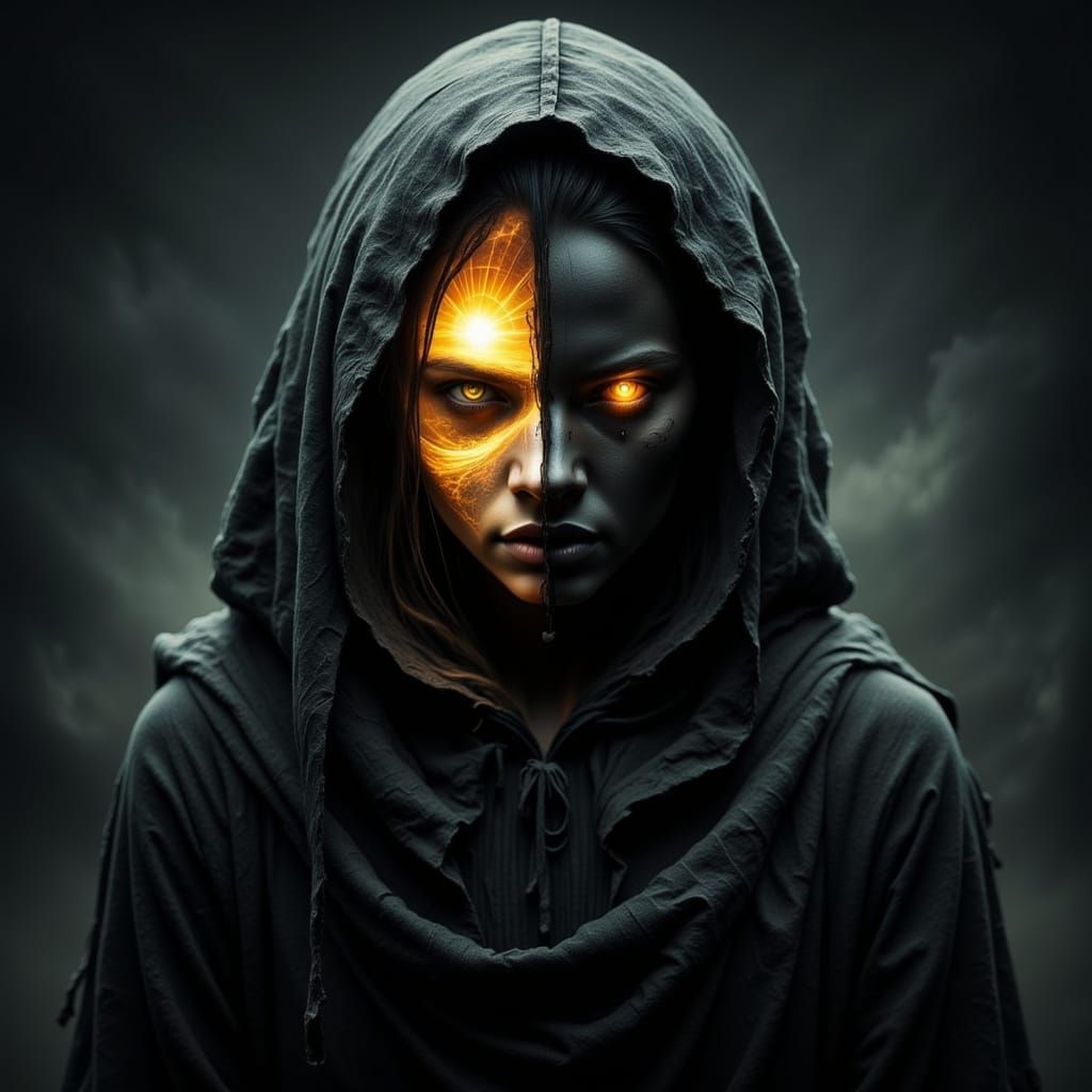 Contrasting Personas in Light and Shadow