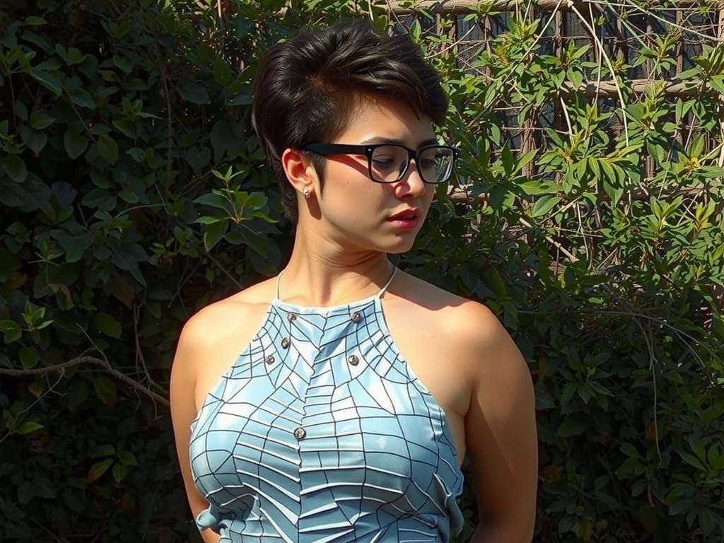 Detailed Pencil and Ink Perspective Sketch on Paper