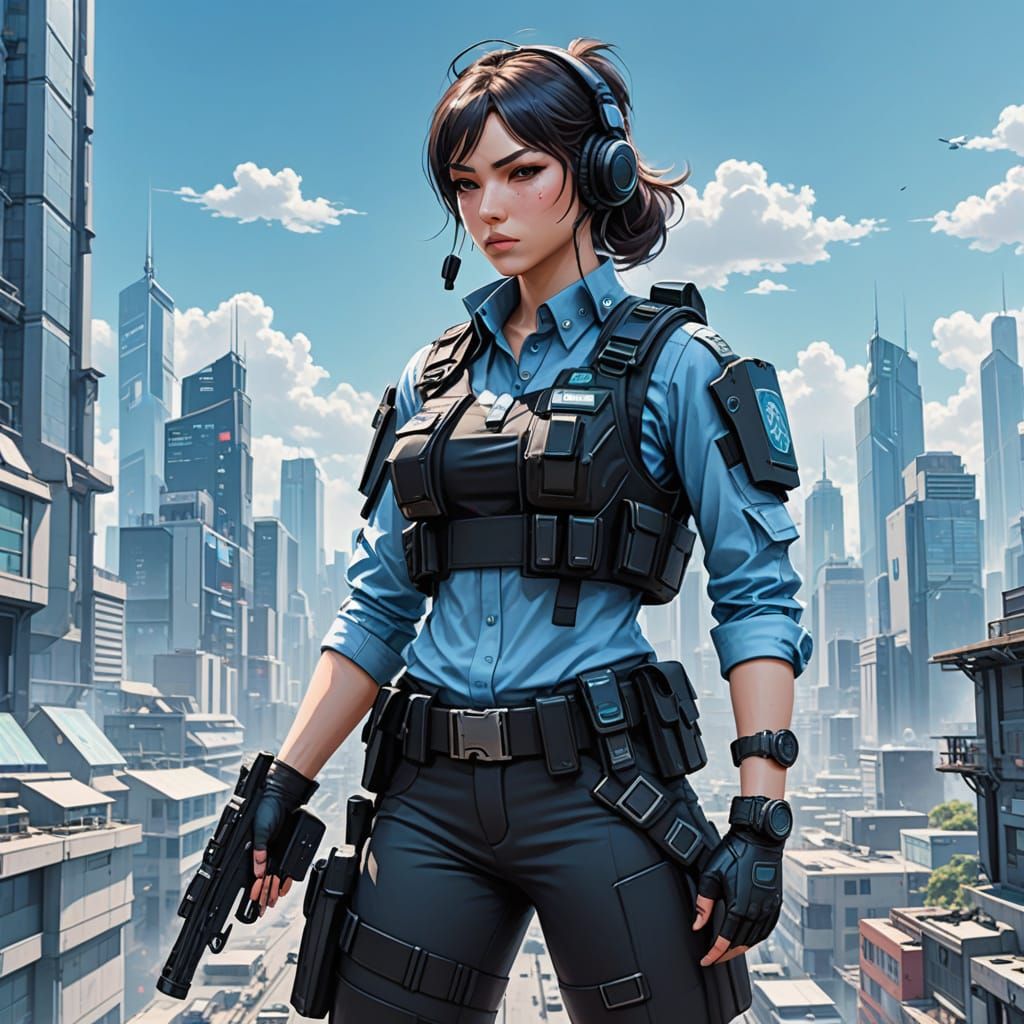 Scifi police girl...