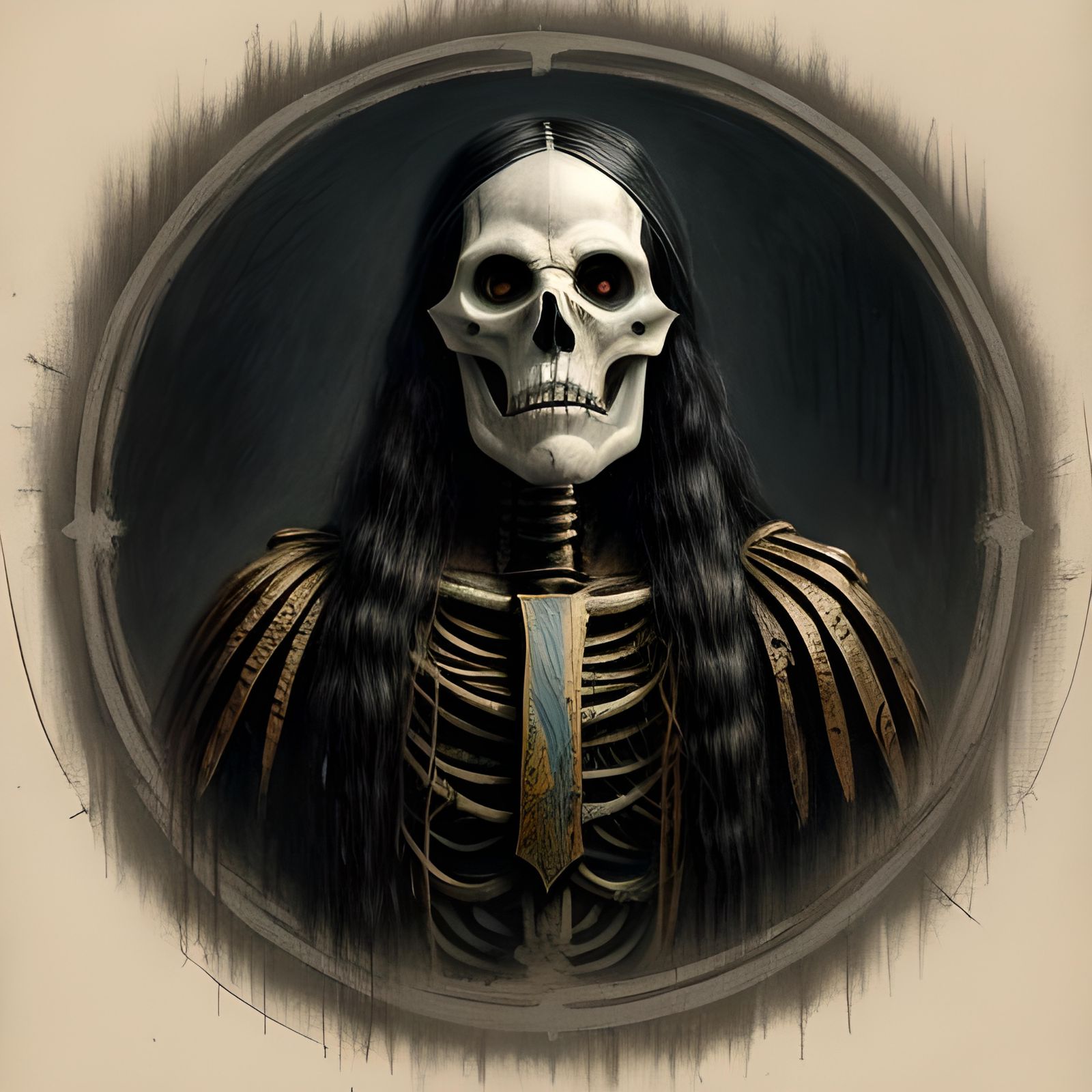 Skeleton Mask worn by native American to scare the enemies.