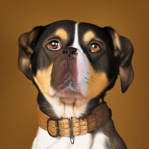 Dog Girl: Professional Color Portrait in Studio Lighting