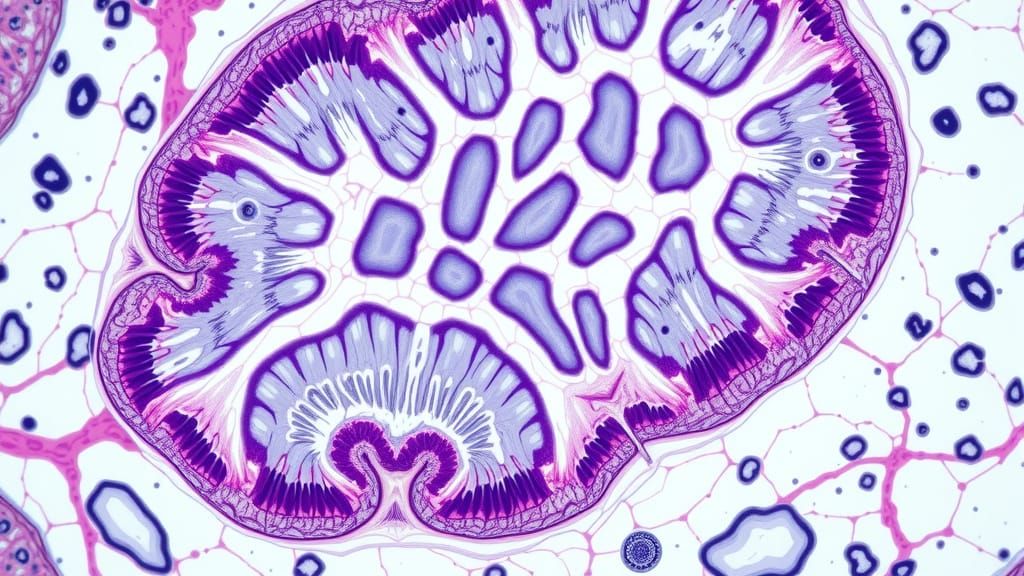 Abstract Kidney Glomerulus Cortex Histology Section