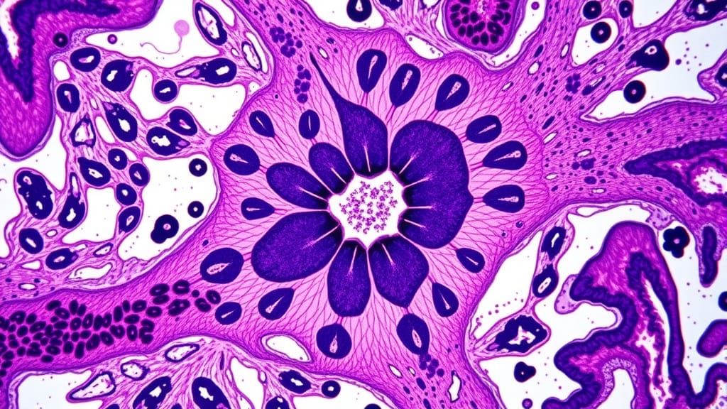 Abstract Histological Section of Kidney Glomerulus Cortex