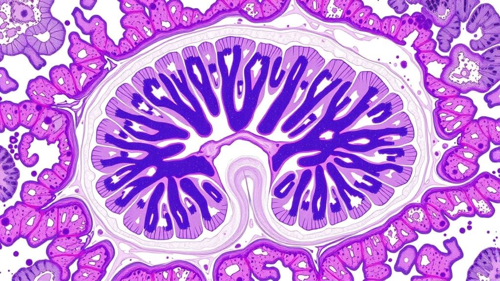 Abstract Kidney Glomerulus Histological Section