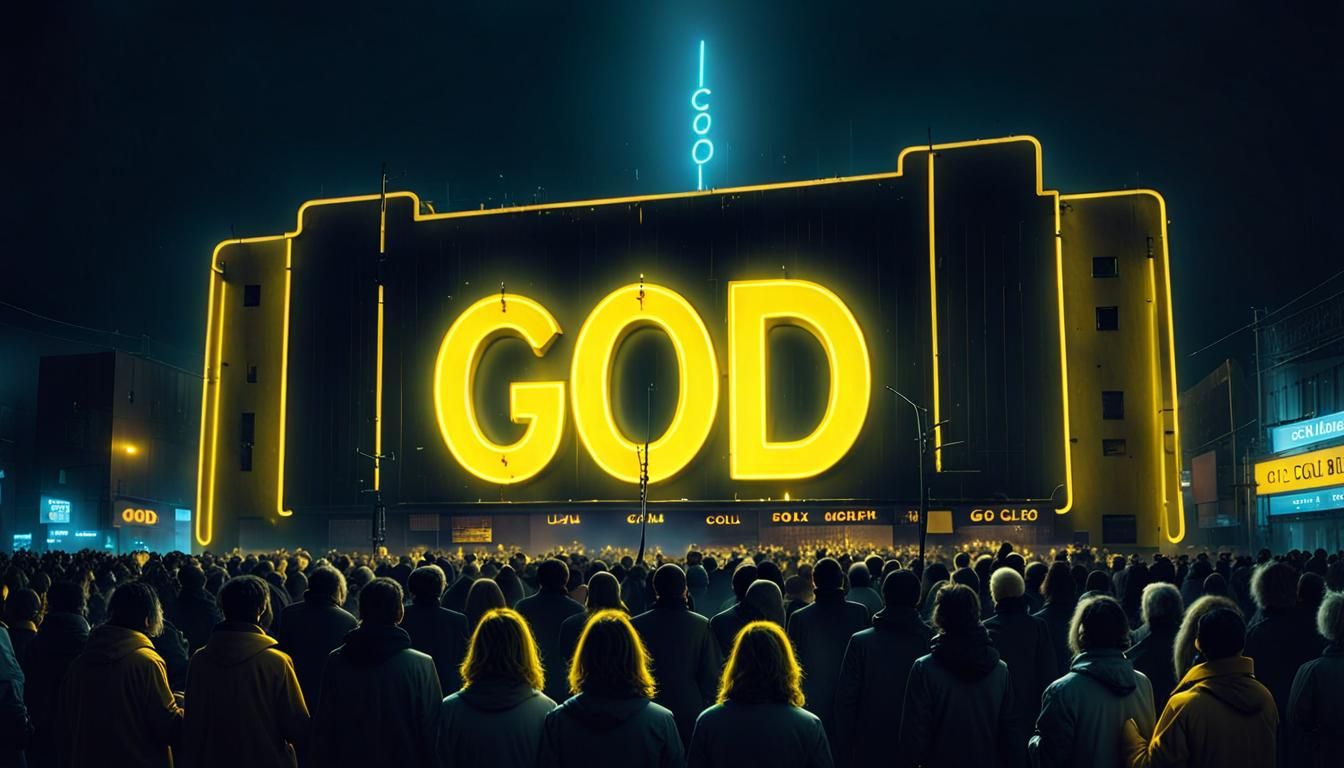 People bowed and prayed to the neon god they made (The Sounds of Silence, 1965 Simon & Garfunkel)