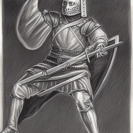 Ghost Soldier Awakens on Battlefield: Charcoal Art