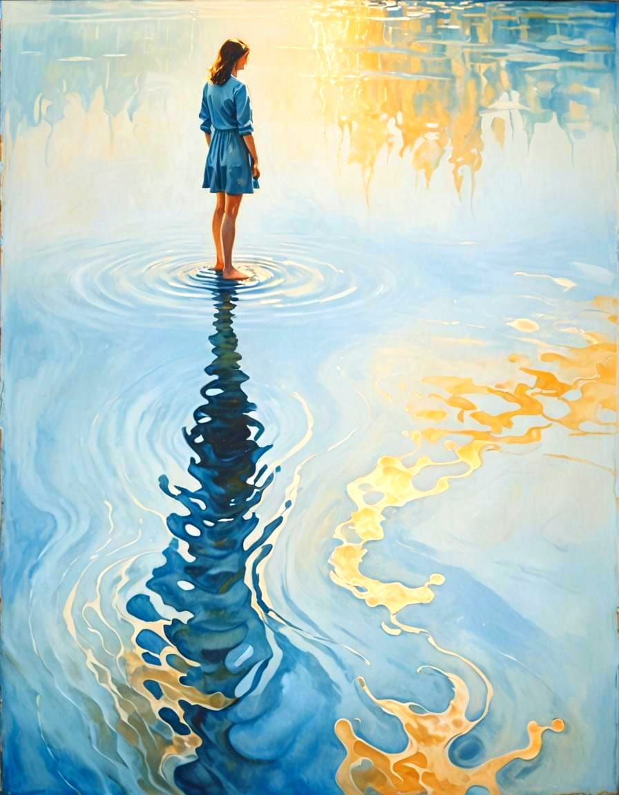 Surreal Shadow on Water Surface