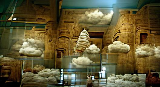 museum egypt clouds