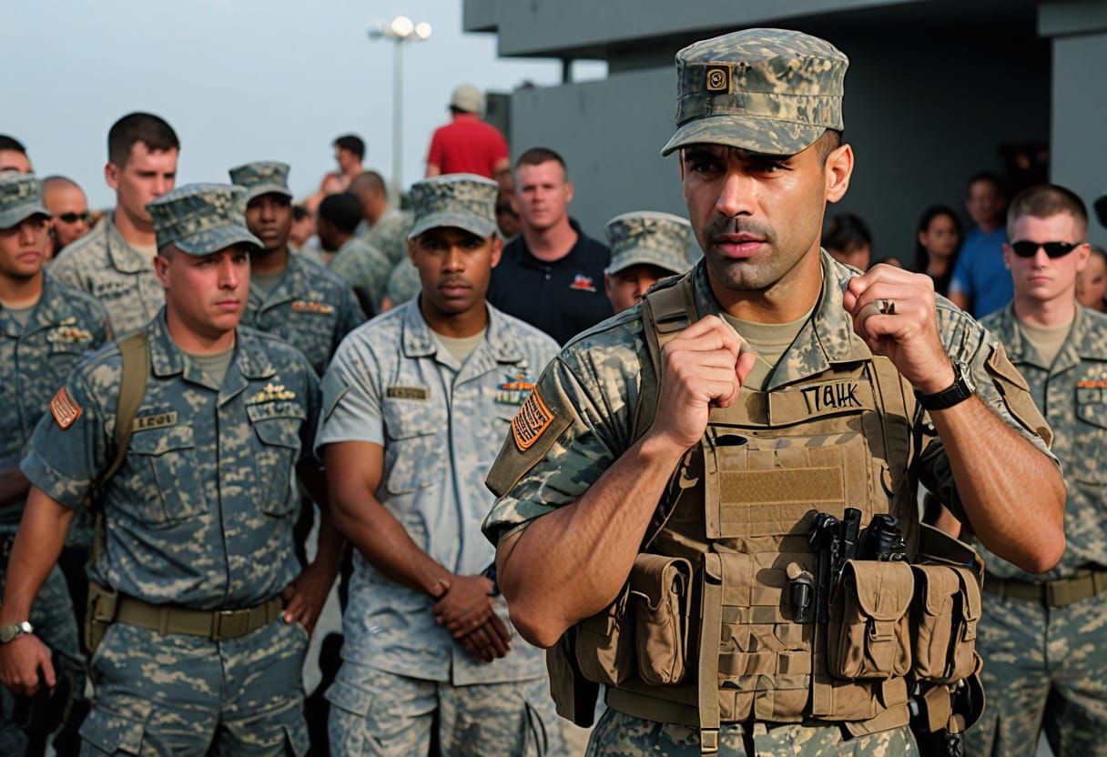 Military Leader Delivers a Pep Talk