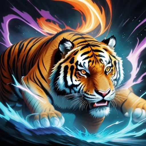 Magical Anime Magician Reveals a Cute Tiger