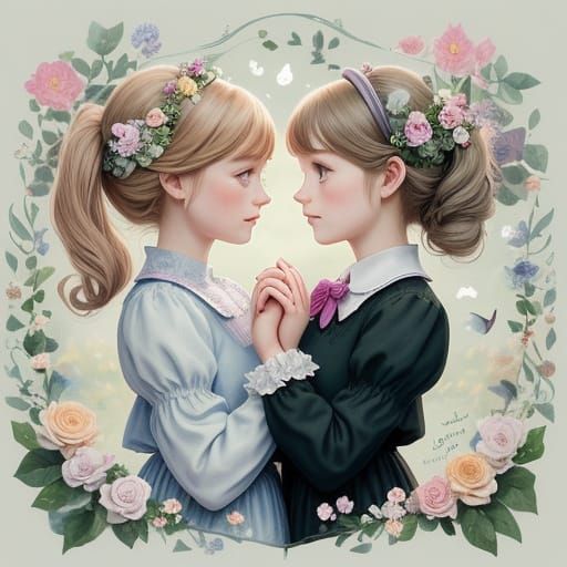 Whimsical Cartoon Duo: Adorable Bat and Panther