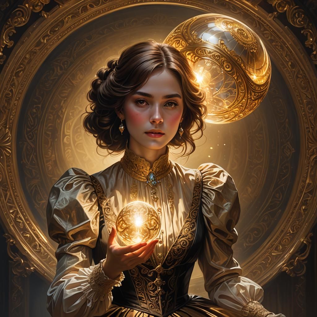 Victorian Conjuror in Art Nouveau Style