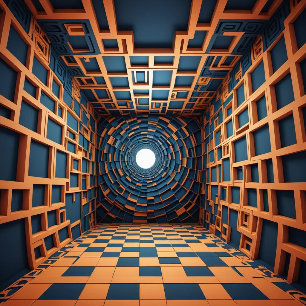 Abstract Aerie: Vector Fractal in 3D Shading