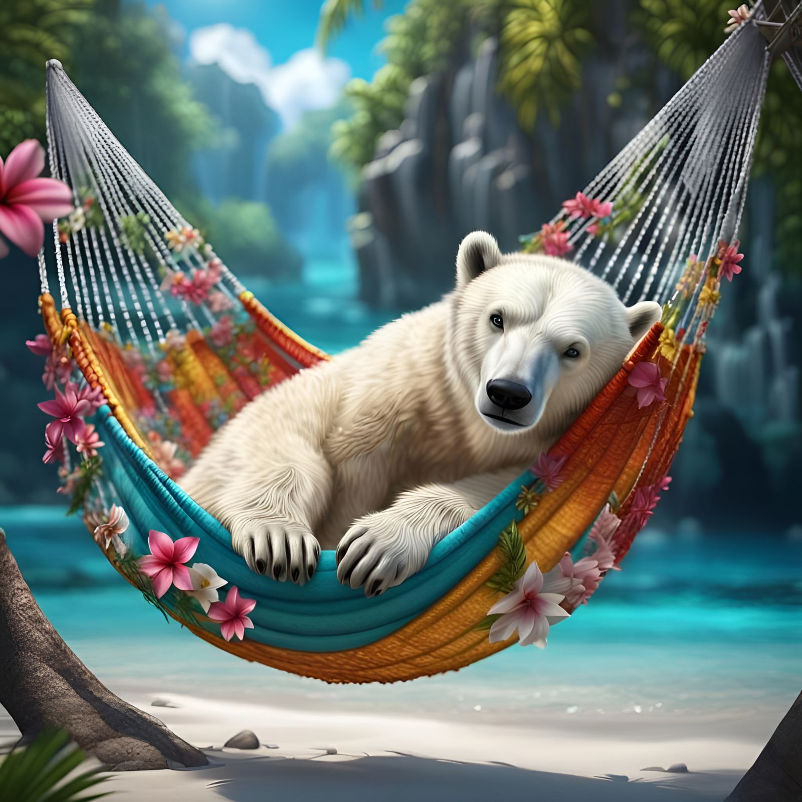 Detailed Polar Bear Fur Texture