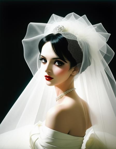 Elegant Bride in Lillian Bassman Style