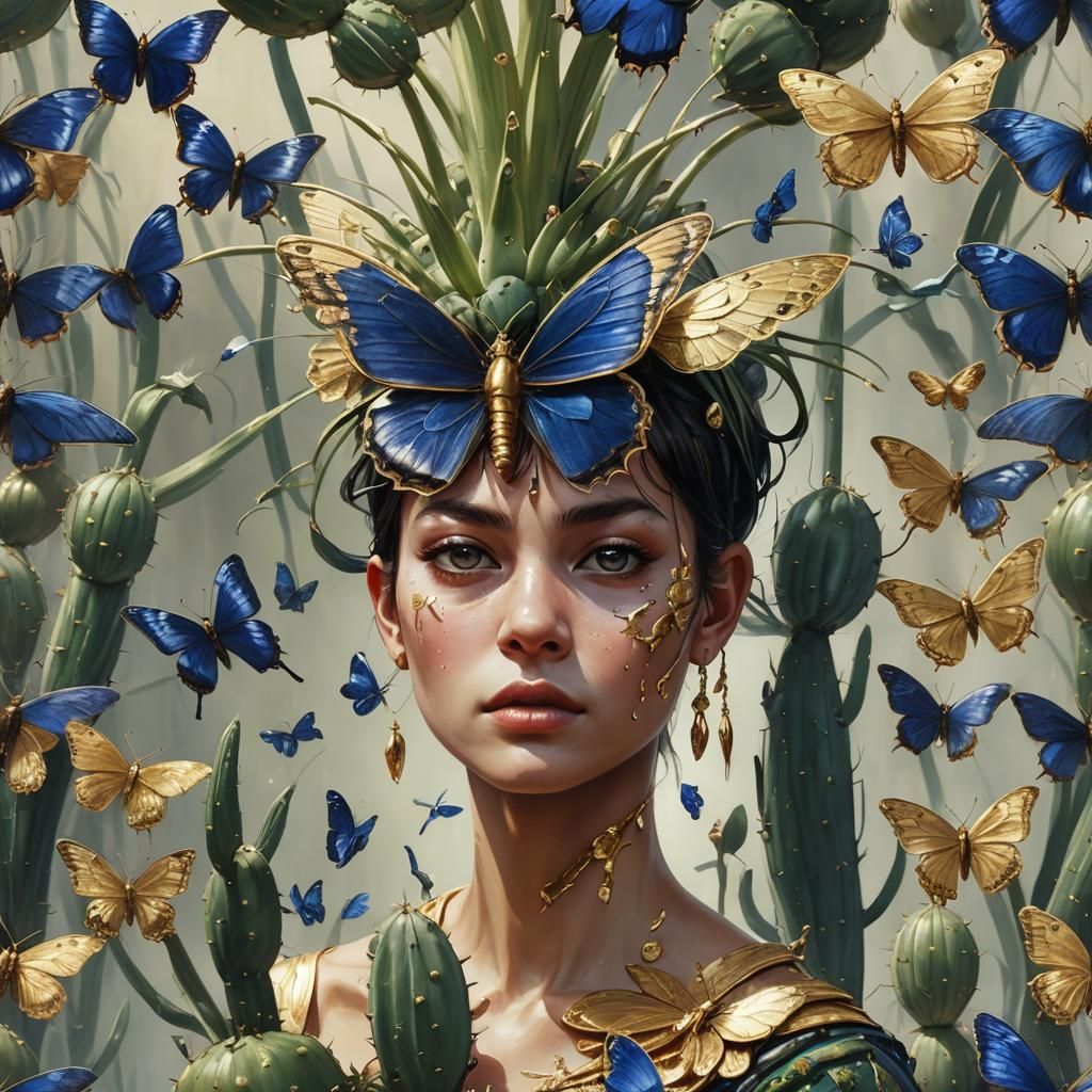 Onion Warrior with Sword and Wings: Hyperrealistic Art