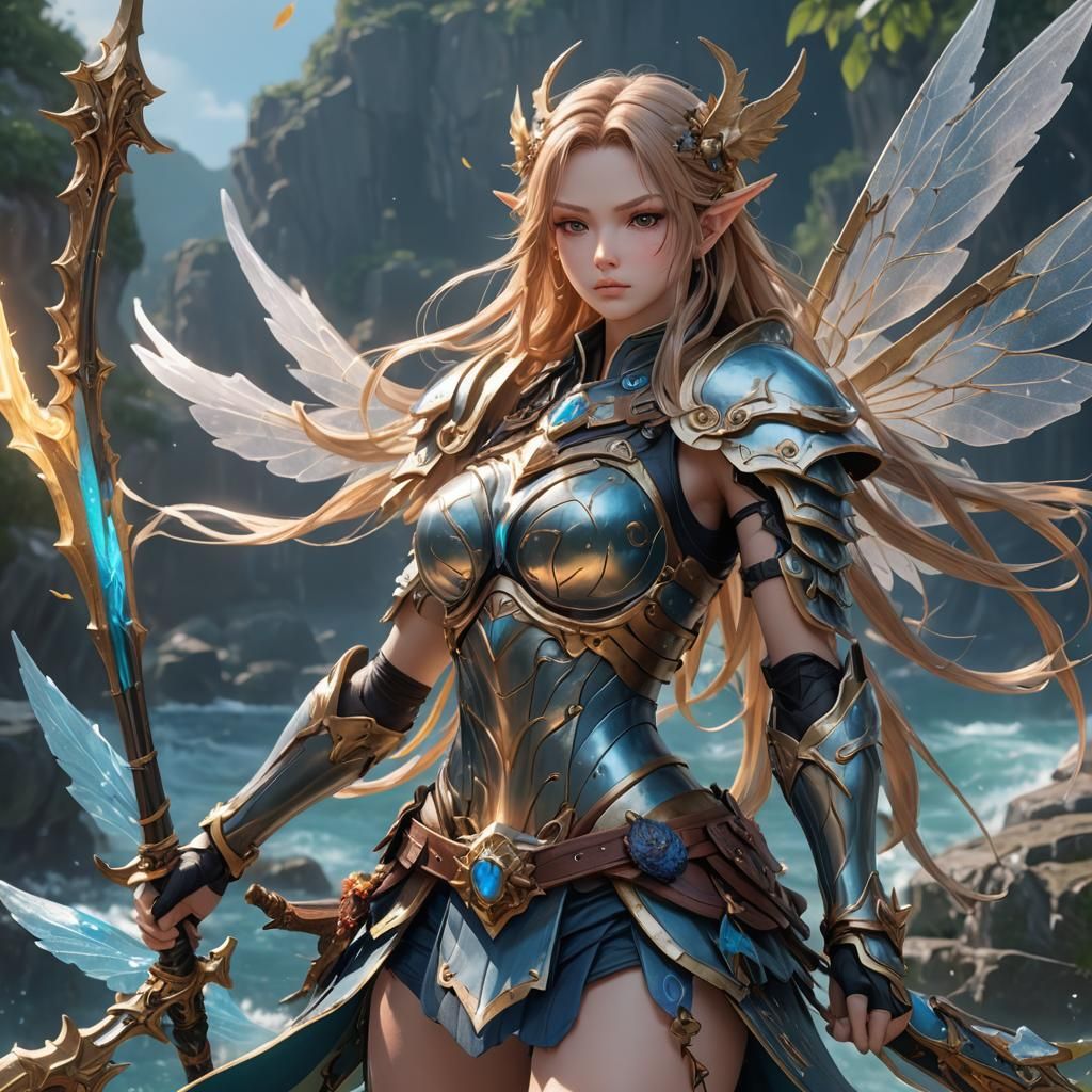 Warrior Fairy: Guardian of the Seven Seas in 3D Anime Style