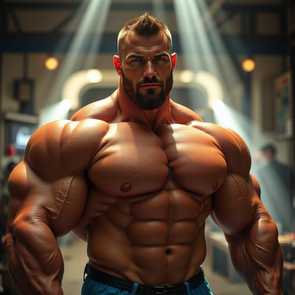 Chiseled Megaton Man in Hyper-Realistic Cinematic Portrait