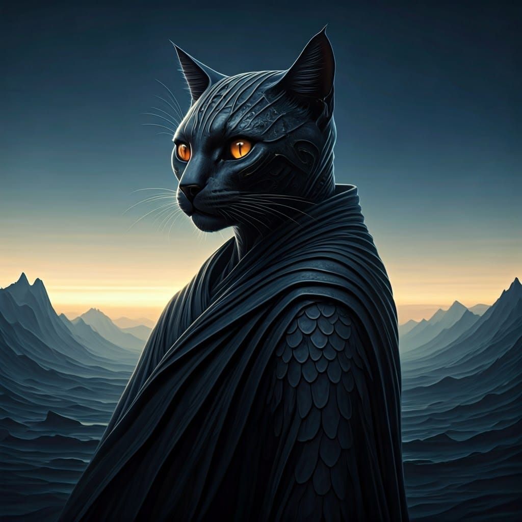 Surreal Humanoid Figure in Futuristic Landscape