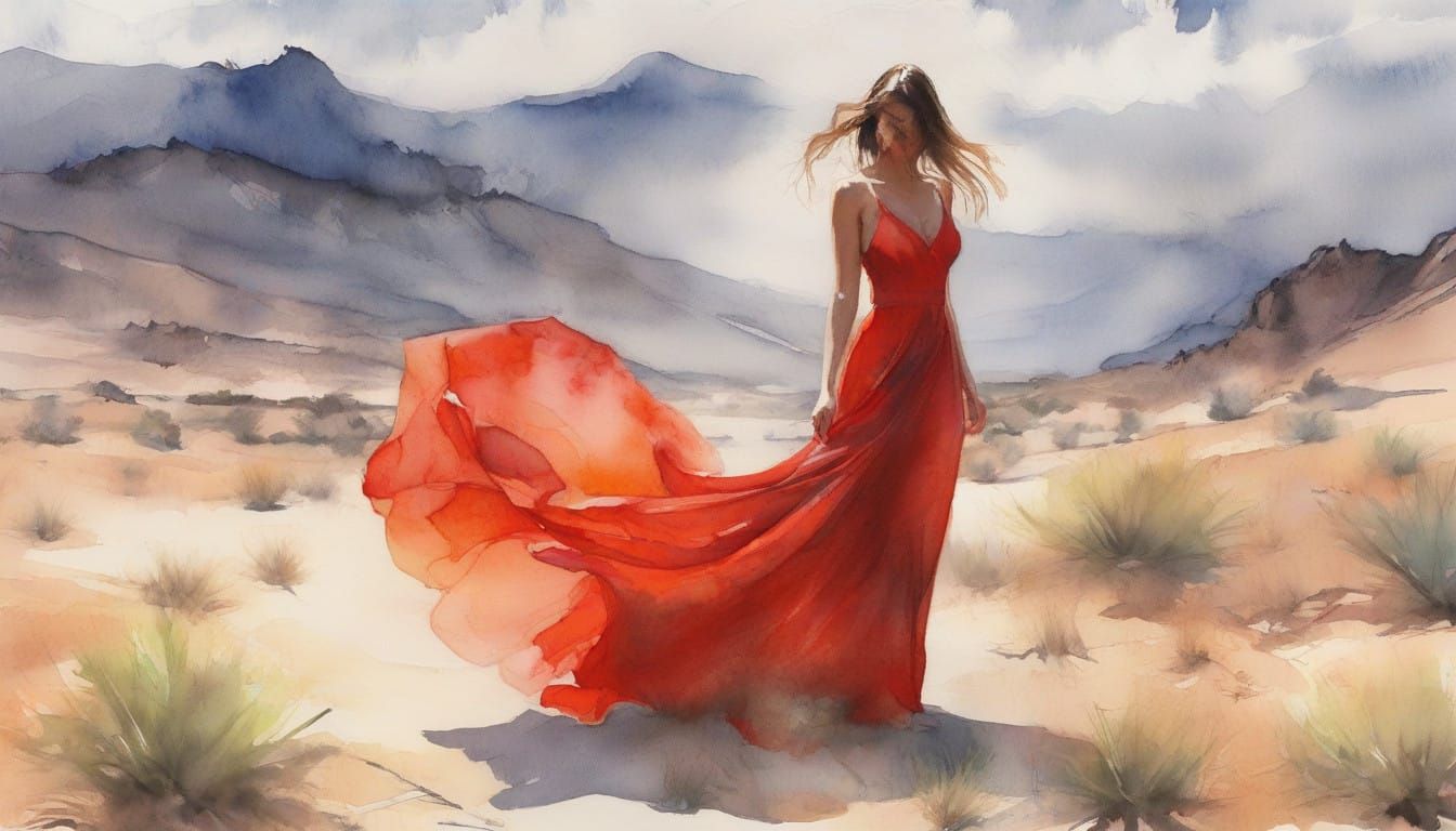 Ethereal Desert Dream in Vibrant Colors