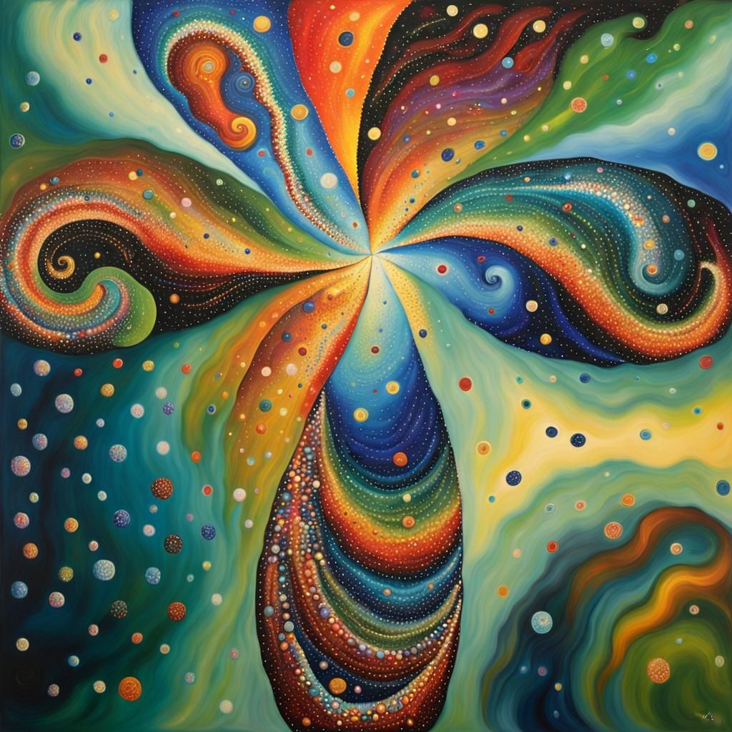 Dreamtime Star Nursery in Impasto Oil Painting Style