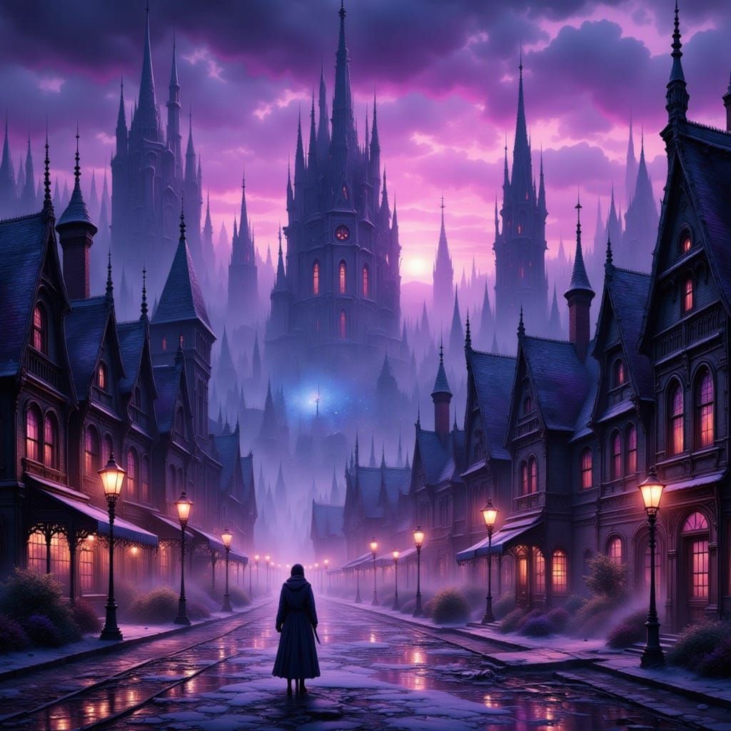 Gothic Metropolis in Twilight