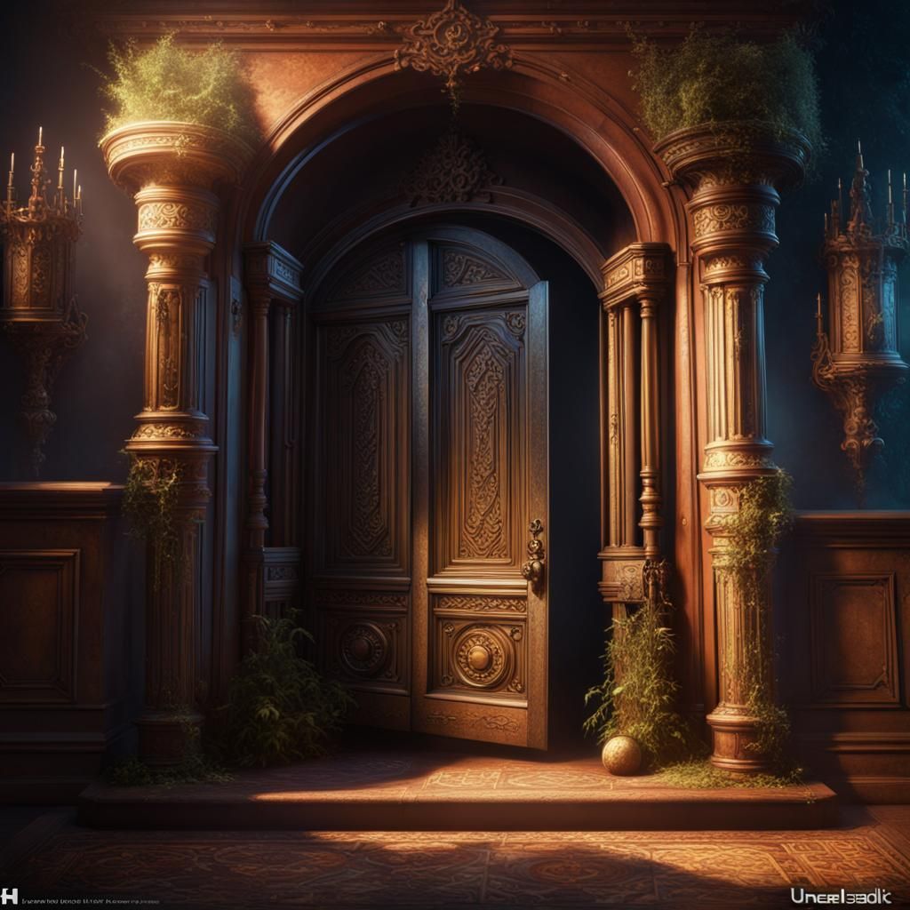 Magic Entrance to Hidden Treasure Room: Detailed Matte Paint...