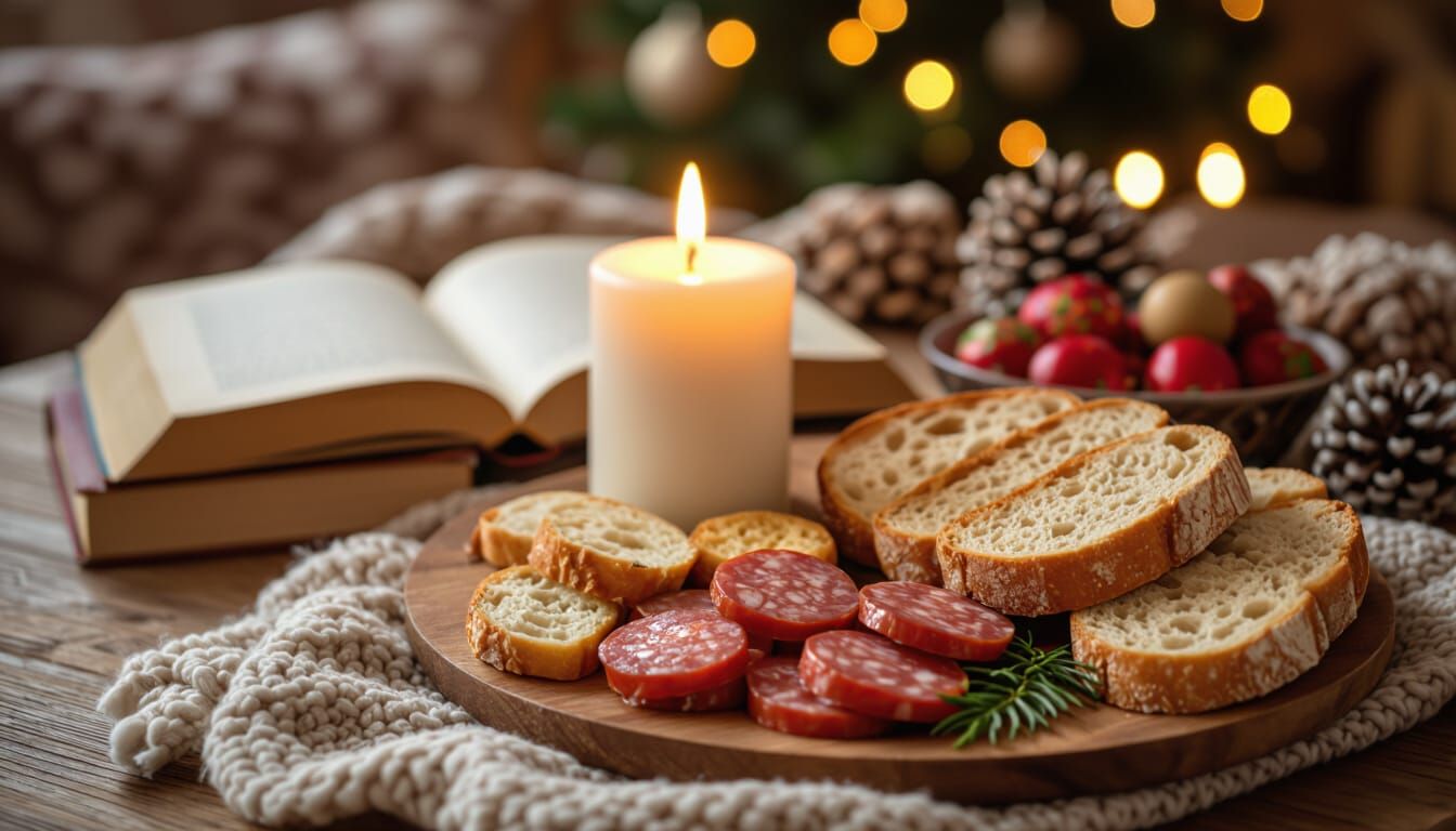 Cozy Evening: Candles, Books, and a Warm Blanket