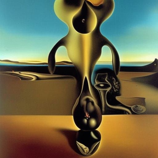 Surrealist Dreamscape with Melting Clocks