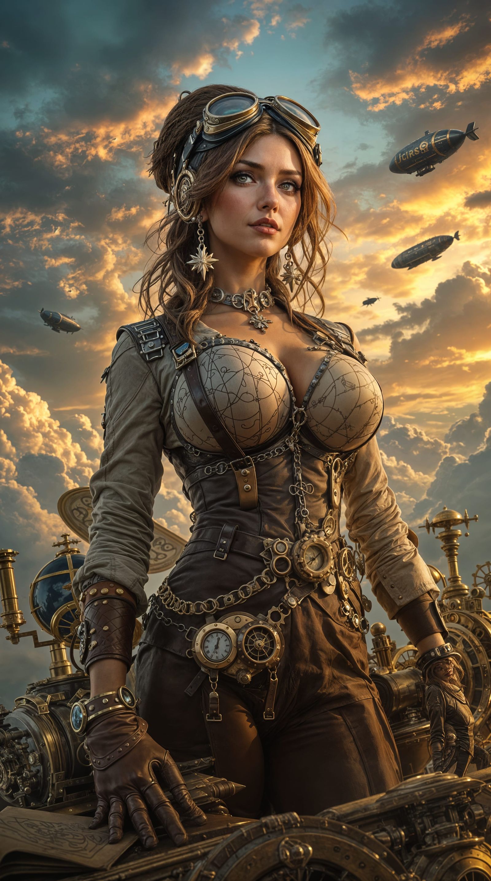 Steampunk Aviatrix in Elegance