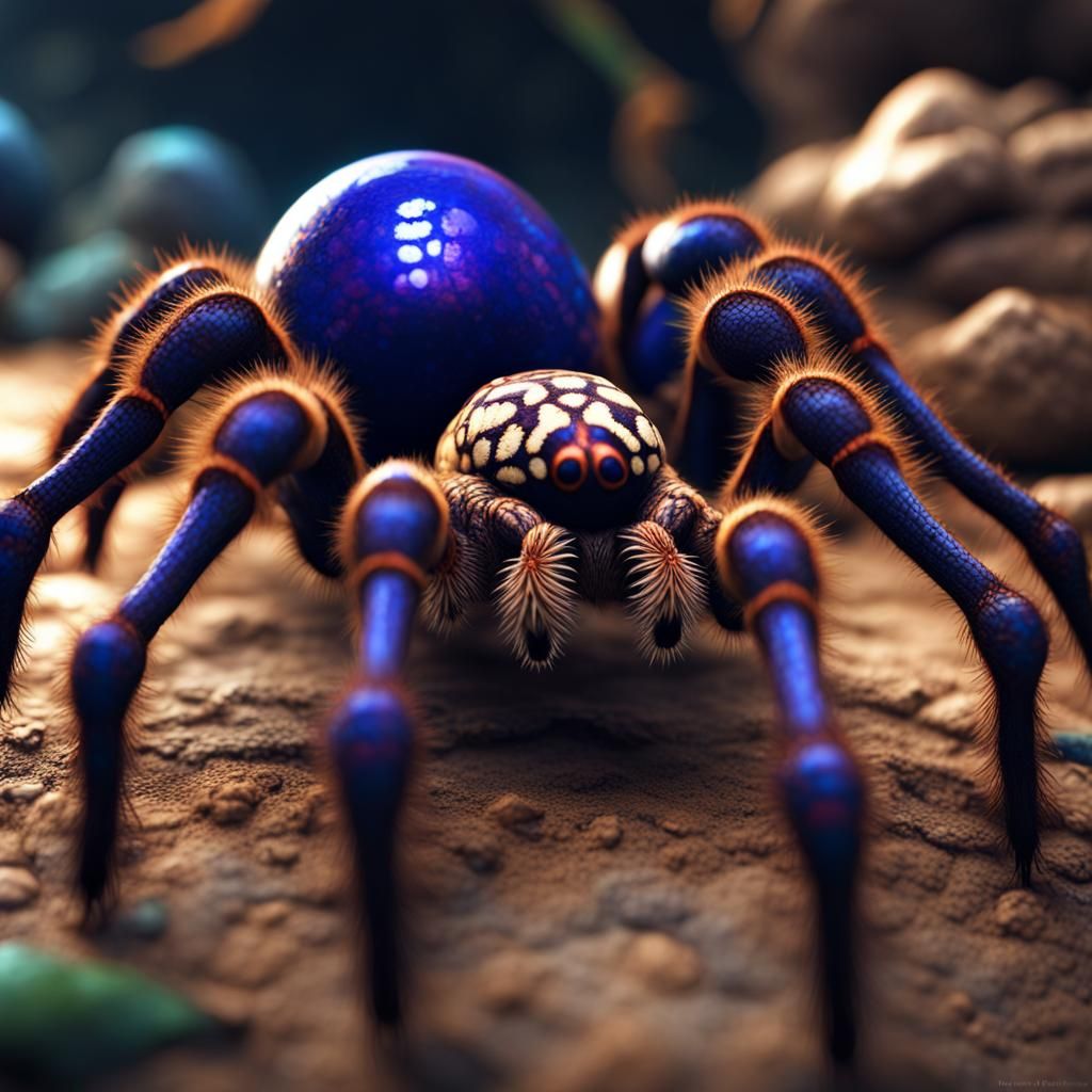Gooty Sapphire Tarantula in Hypersylized Celtic Pattern