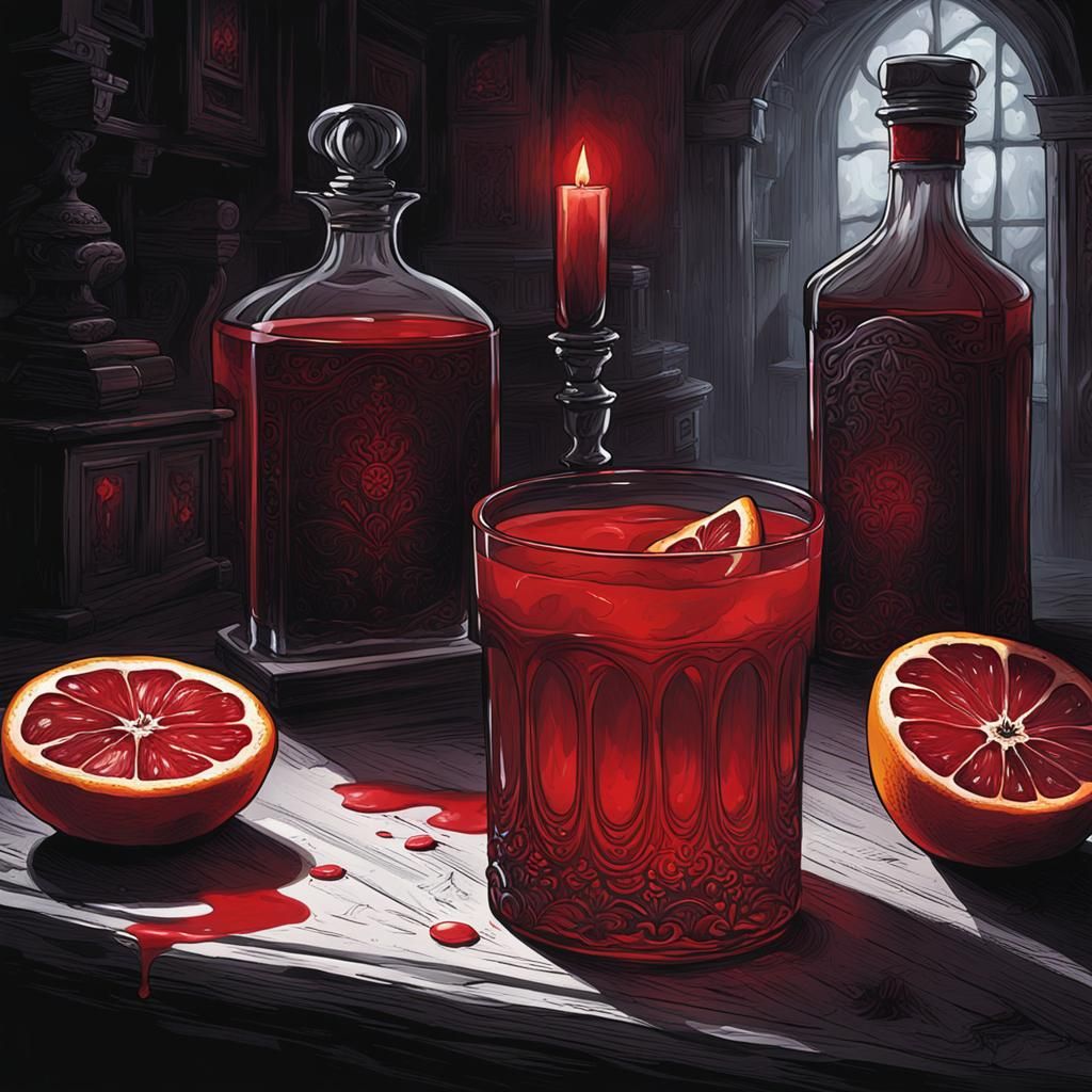 Scarlet Elixir: A Dark and Mysterious Cocktail