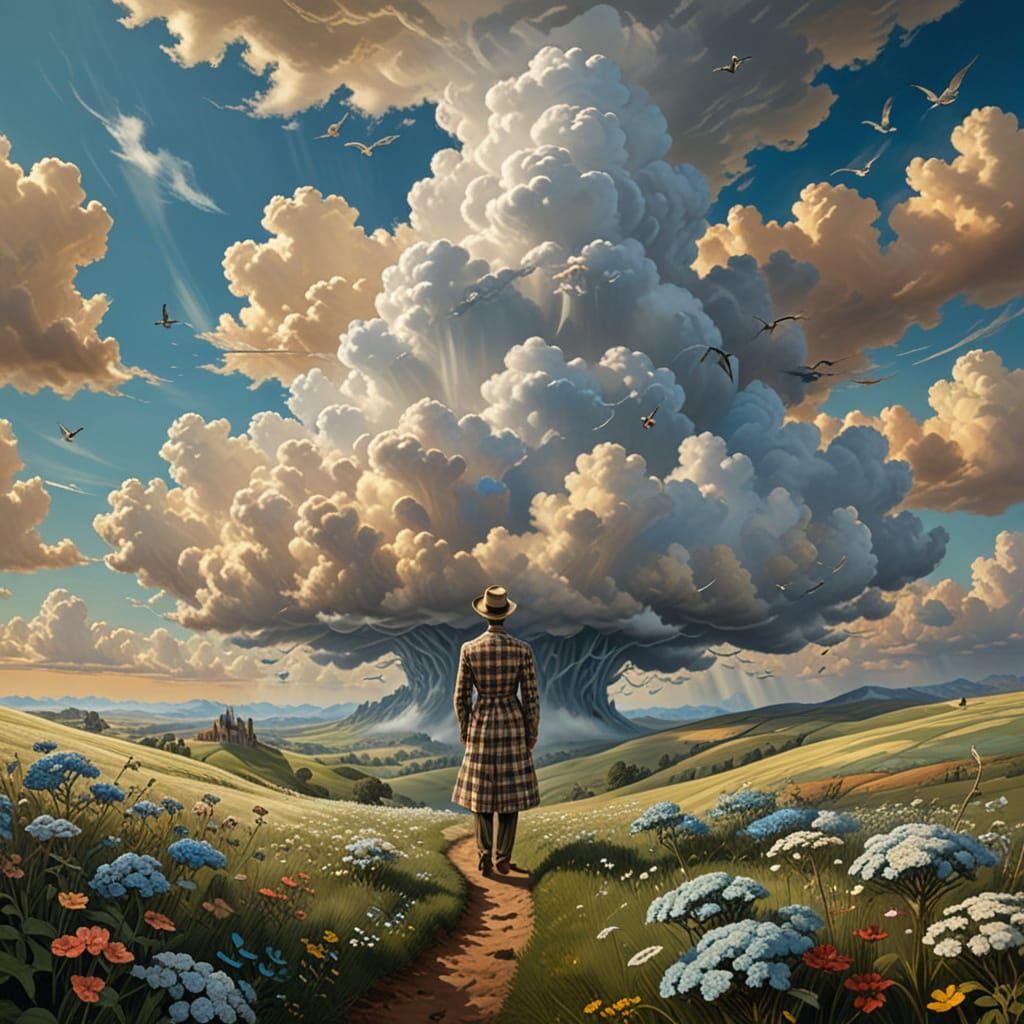 Vibrant Gingham Dreamscape