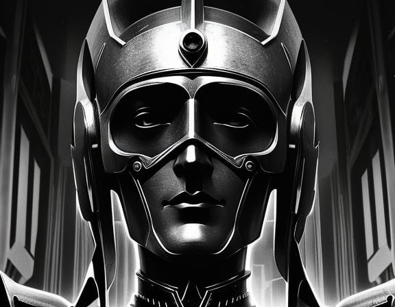 Maschinenmensch in a Futuristic Metropolis