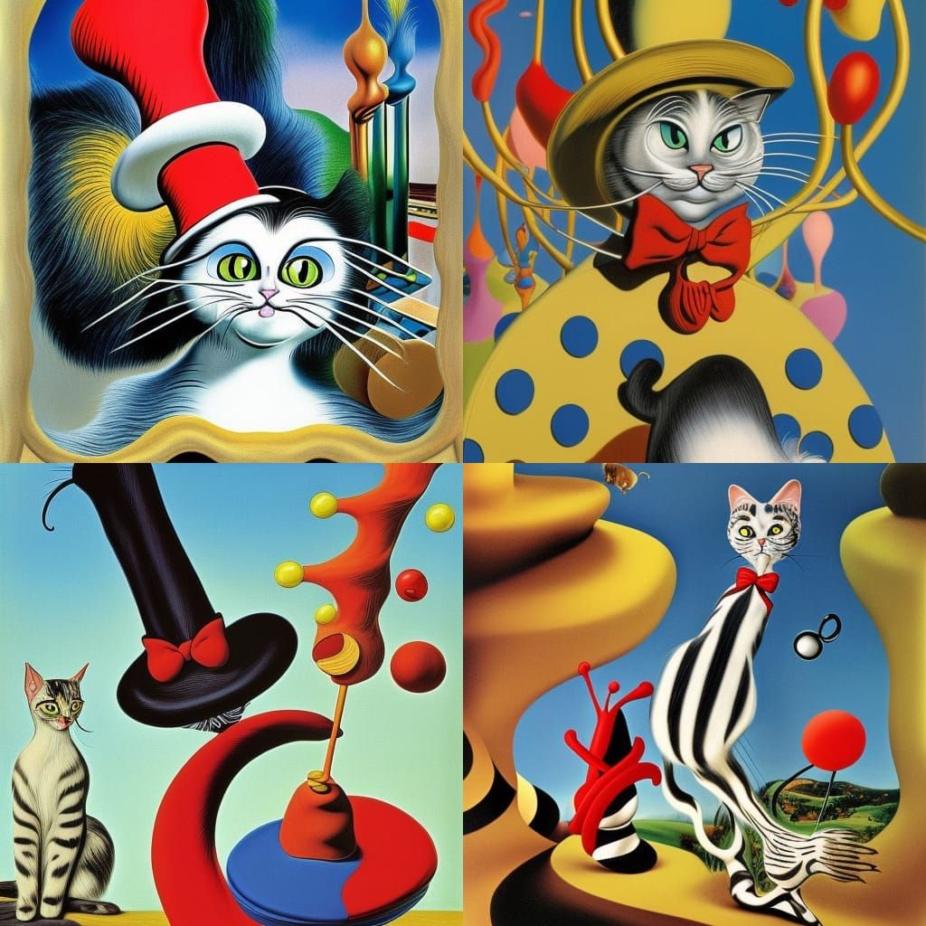 Cat in the Hat Birthday in Baroque Surrealism