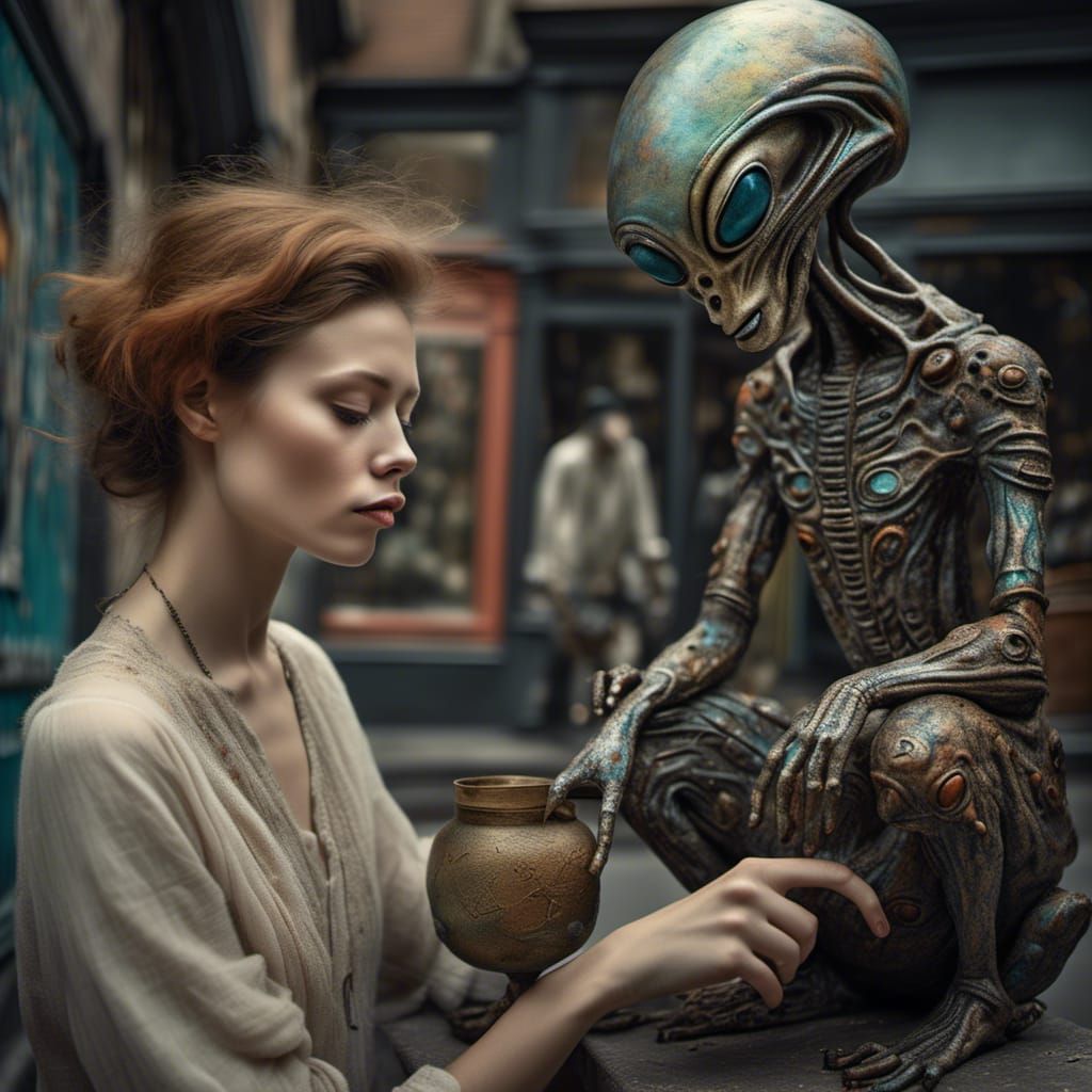 Polychromatic Alien City Life: Breathtaking Digital Art