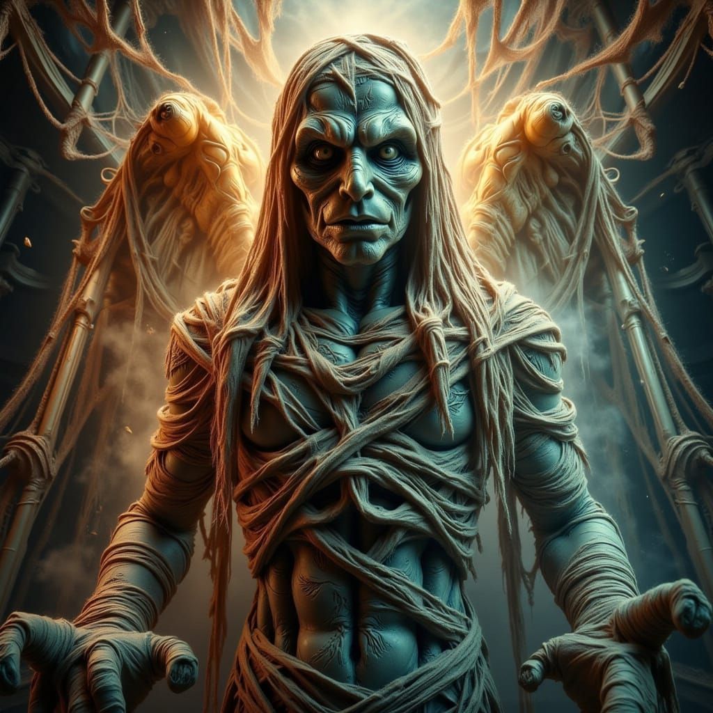 <lora:-The Mummy-:1.0> <lora:Grotesqueries:1.0> Mummy problems