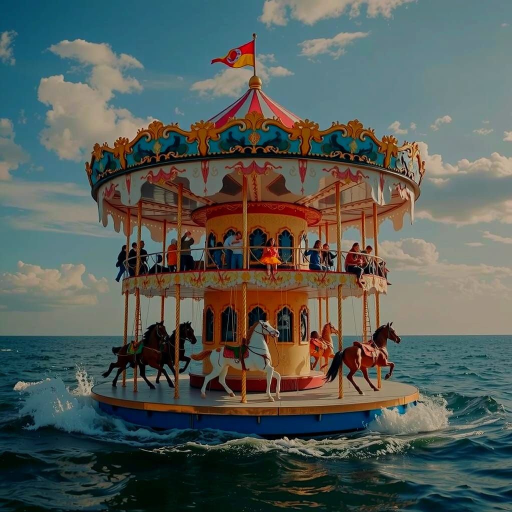 Merry-Go-Round Emerges From The Sea