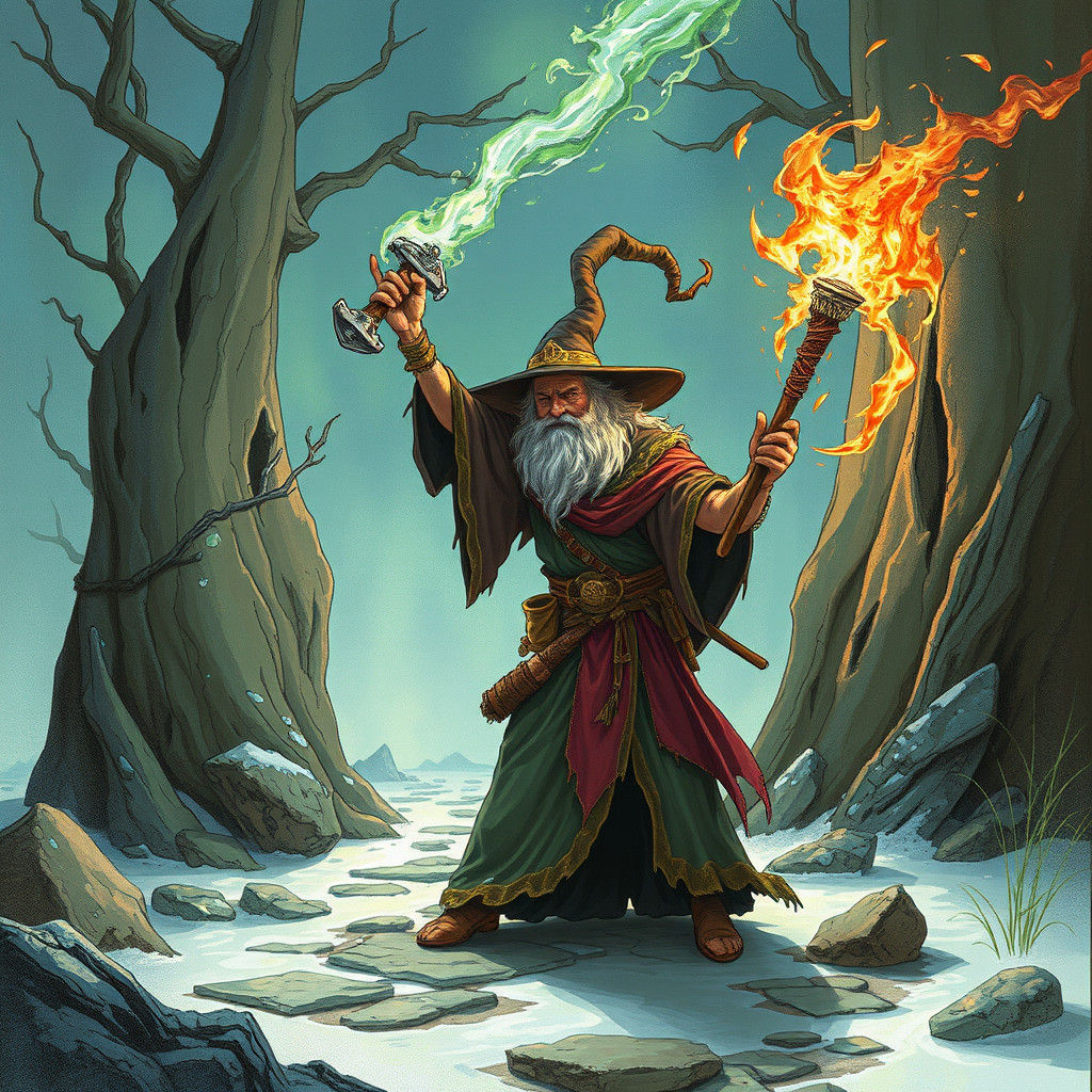 Magical Druid Path Breaker: Moebius Concept Art