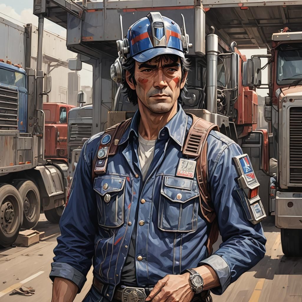 Optimus Prime: Human Trucker Transformation