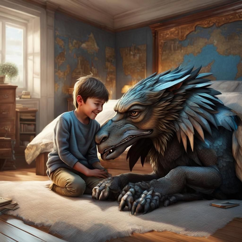 I have to go to school... stay under the bed, ok?