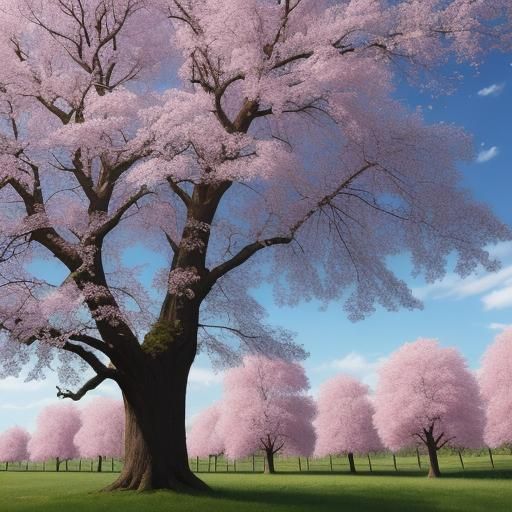 {
  "main_prompt": "Ein surrealer Baum, dessen Früchte süße ...