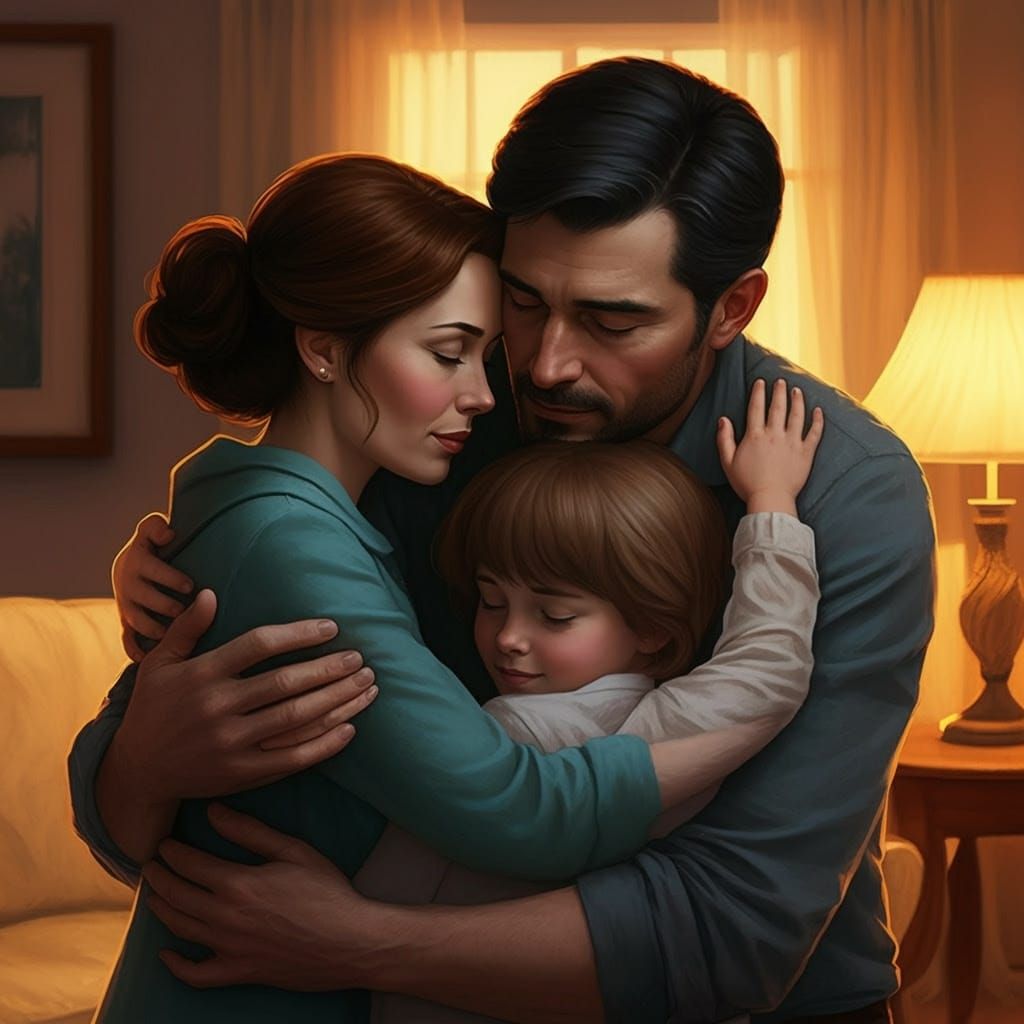 Family Gathering in a Cozy Living Room