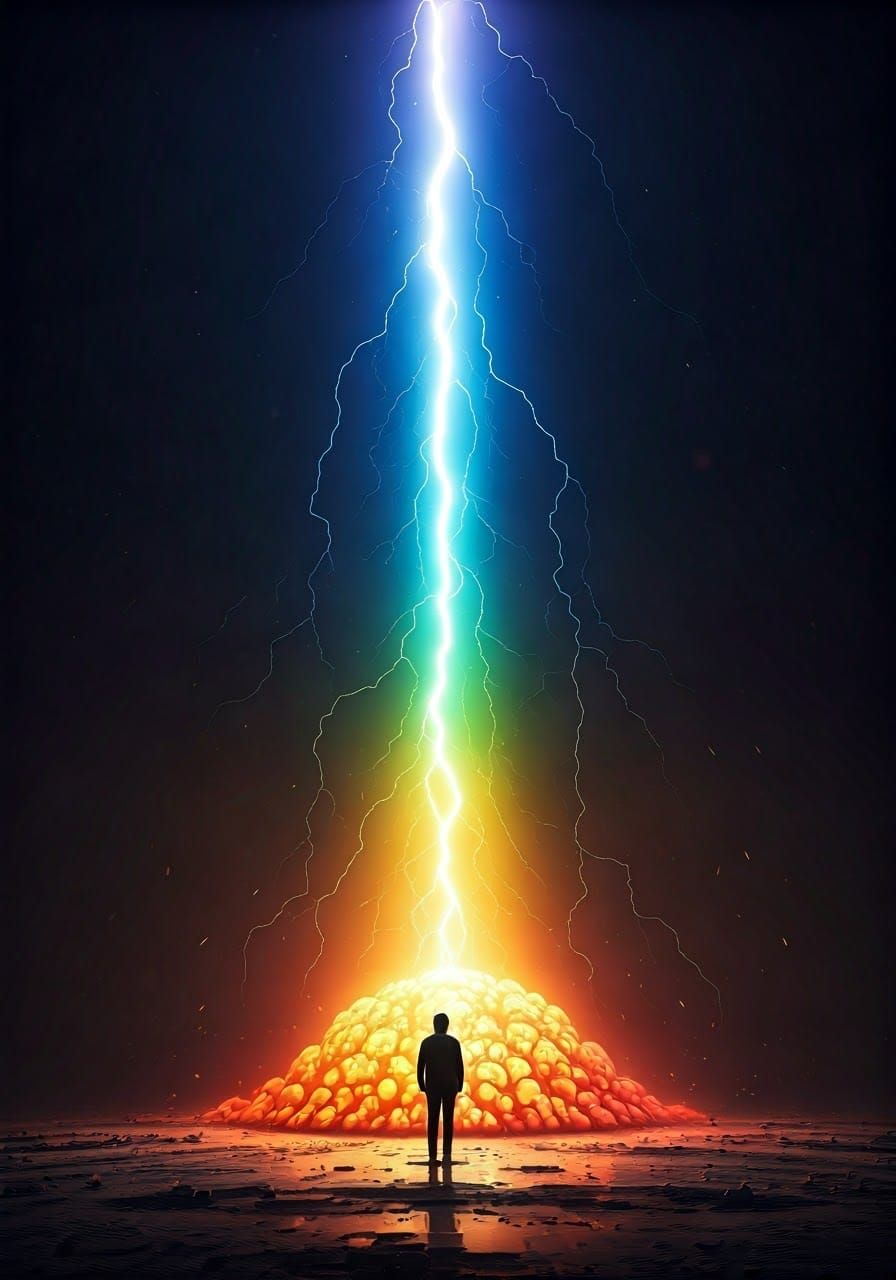 Exploding Rainbows: A Photorealistic Masterpiece