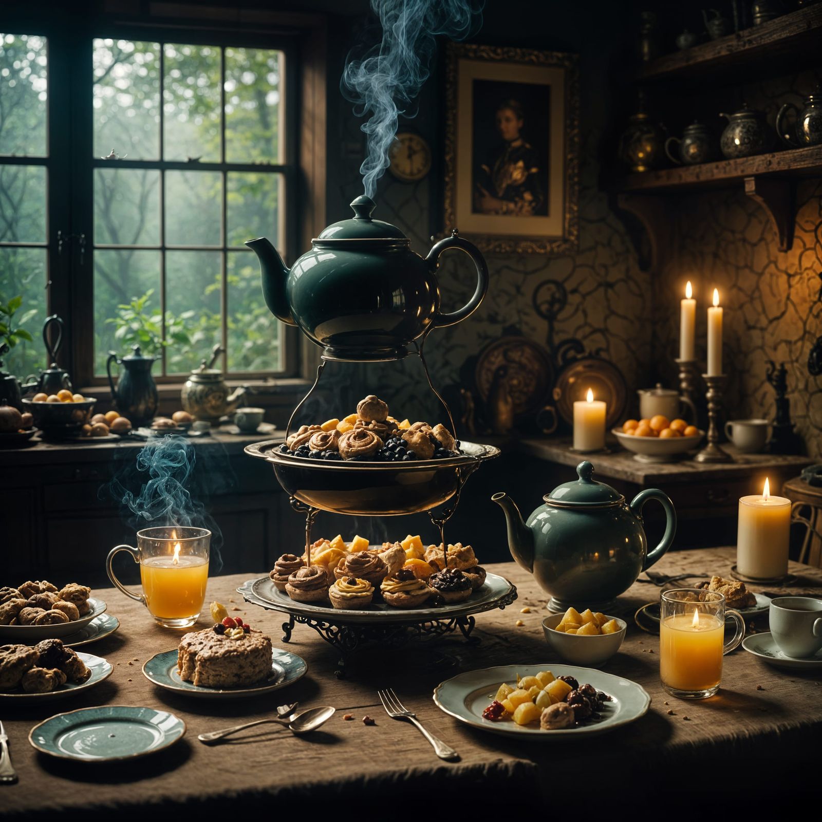 Magical Levitating Feast and Glowing Desserts