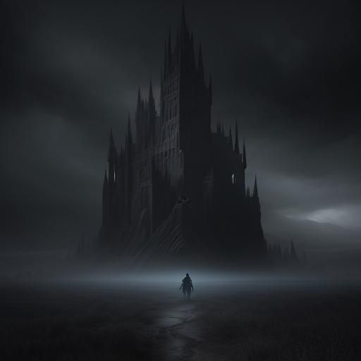 Weary Knight Stands Alone in Desolate Battlefield